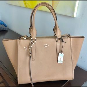 Nude leather Coach bag